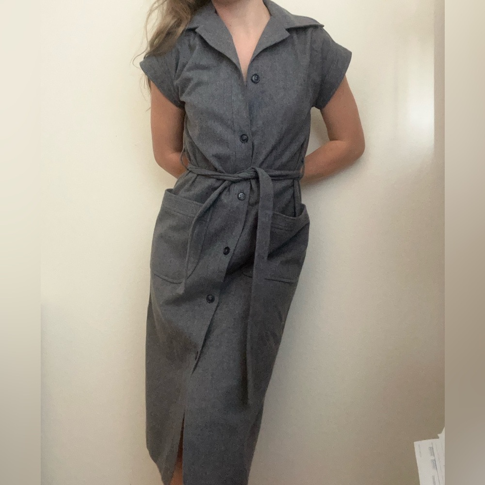 Vintage wool gamut dress from the 60s